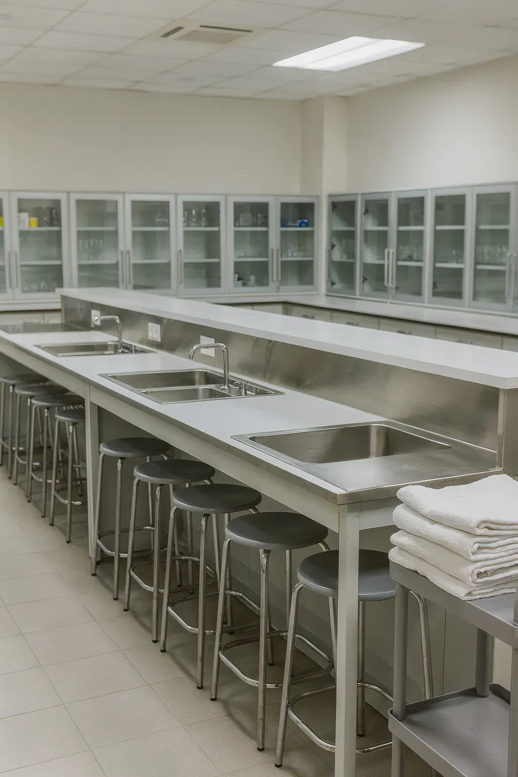 Clean laboratory benchtops