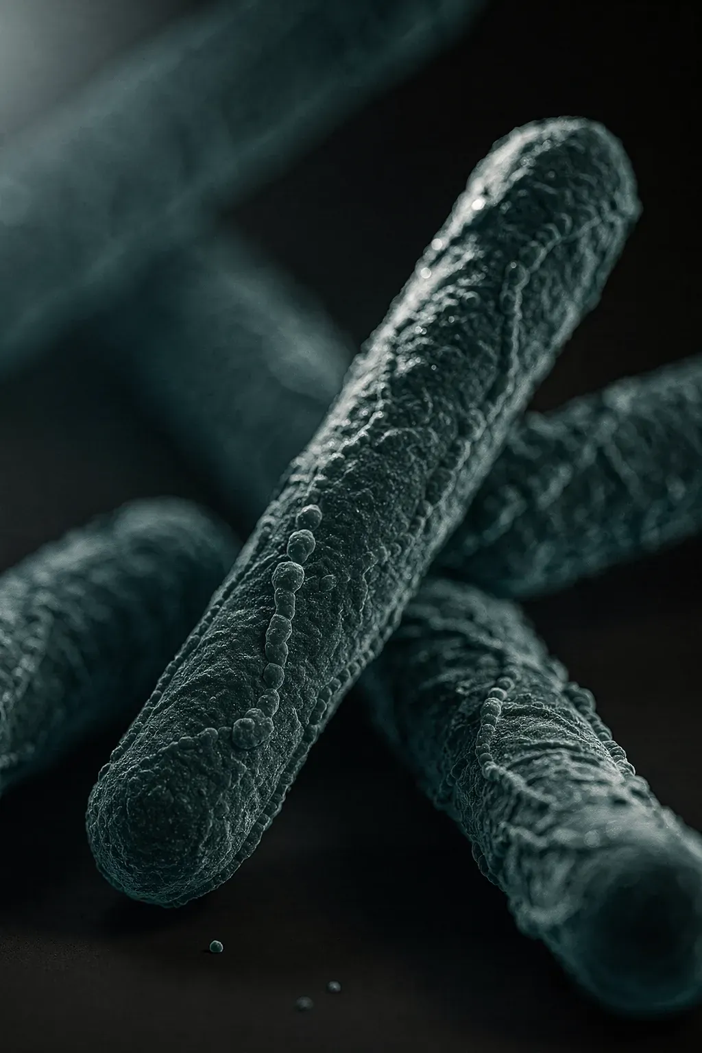 Mycobacteria under electron microscope